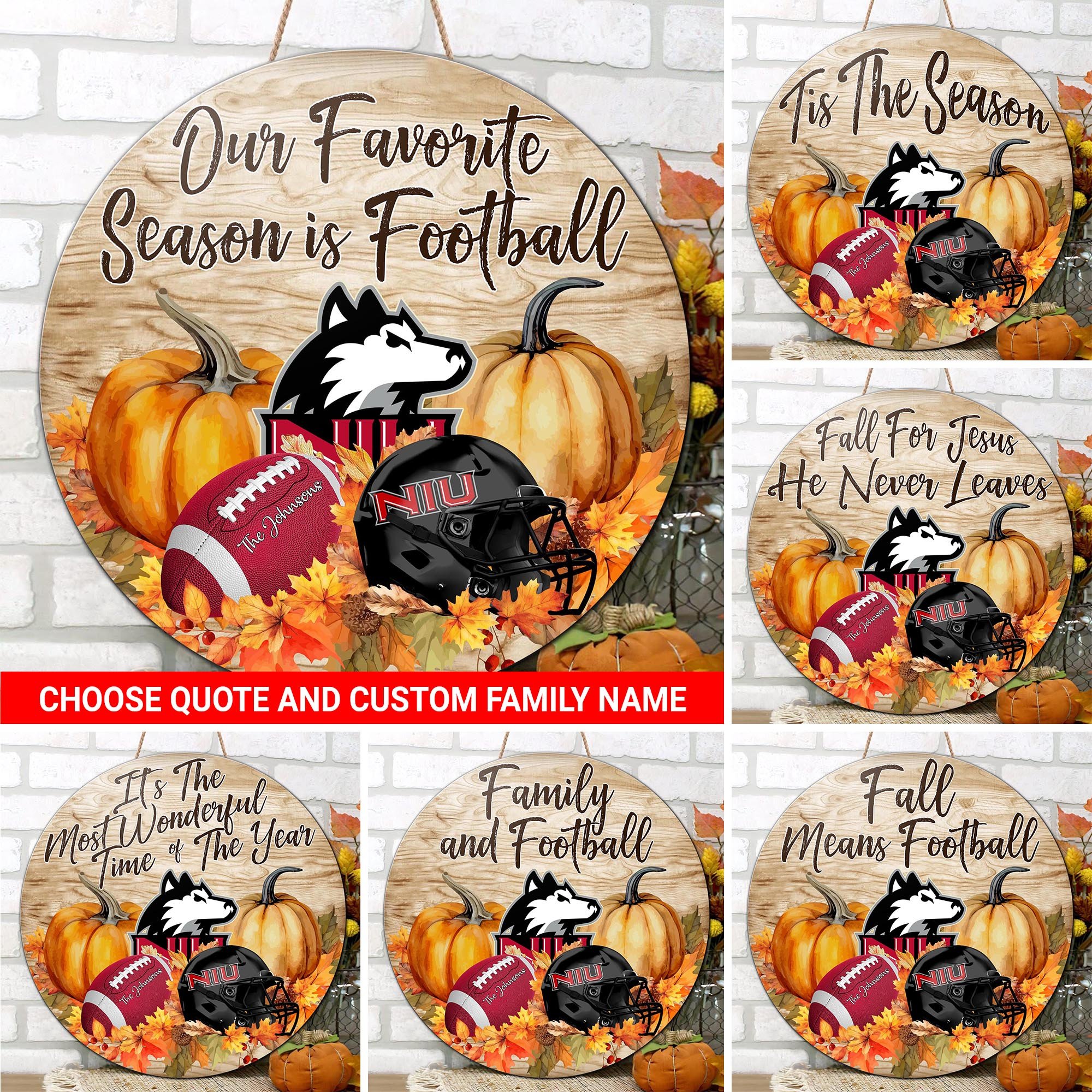 Northern Illinois Huskies Shape Wooden Sign Custom Your Family Name And Choose Your Quotes, Sport Gifts, Home Decorations ETRG-51656